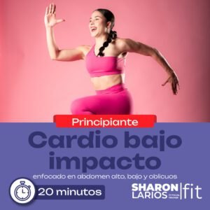 Cardio bajo impacto: abdomen alto, bajo y oblicuos.